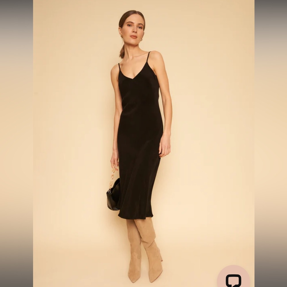 Whimsy + Row Freya Slip Dress in Black